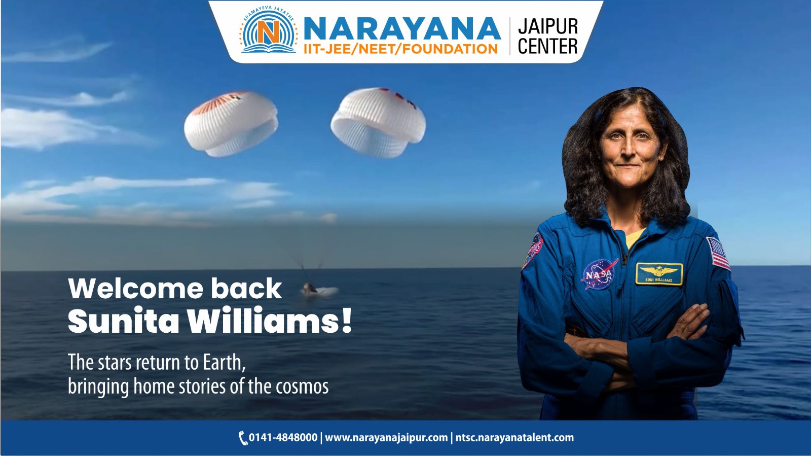 Sunita Williams Returns Homes